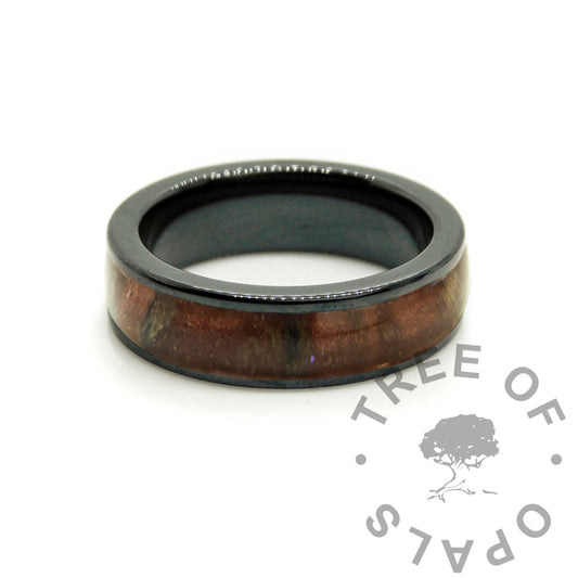 Black Ceramic Blood Ring