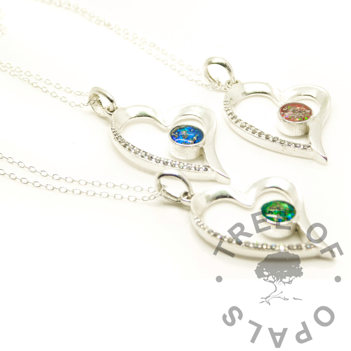 Crystal Heart Hair Necklace