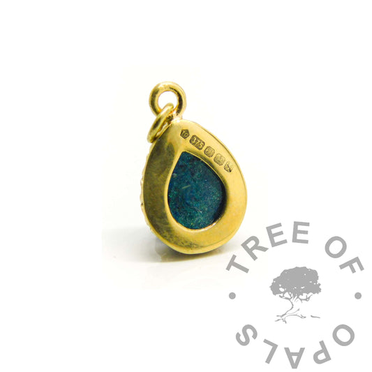 Gold Crown Teardrop Necklace