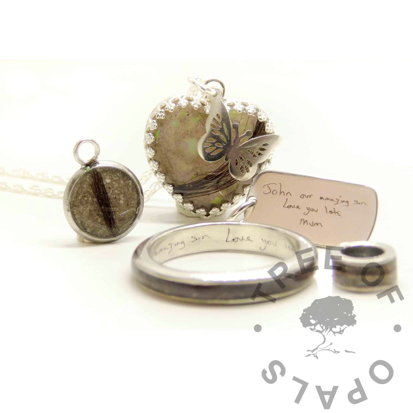 Crown Ashes Heart Necklace