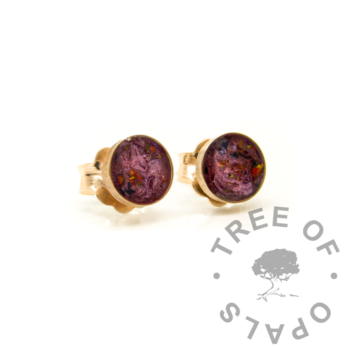 Solid Gold Ashes Earrings