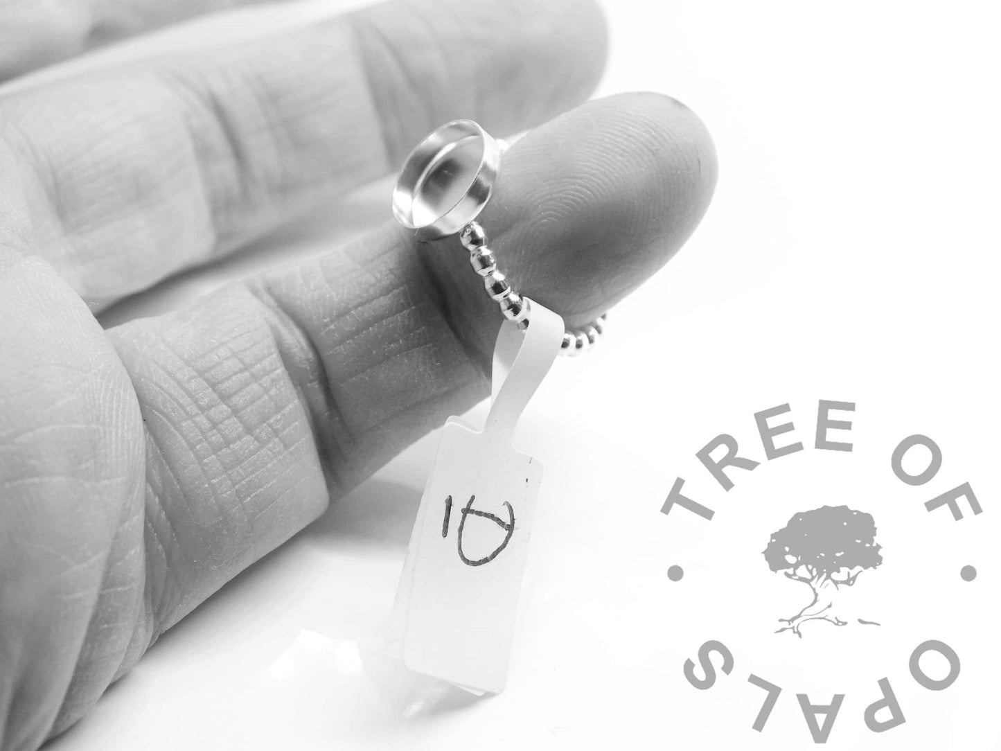 Cremation Ashes Teardrop Ring