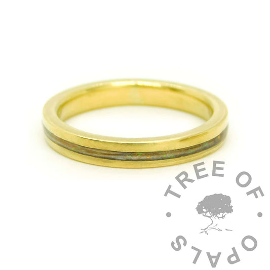 Sentimental Cast Gold Channel Ring