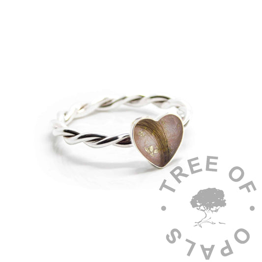 Lock of Hair Heart Ring