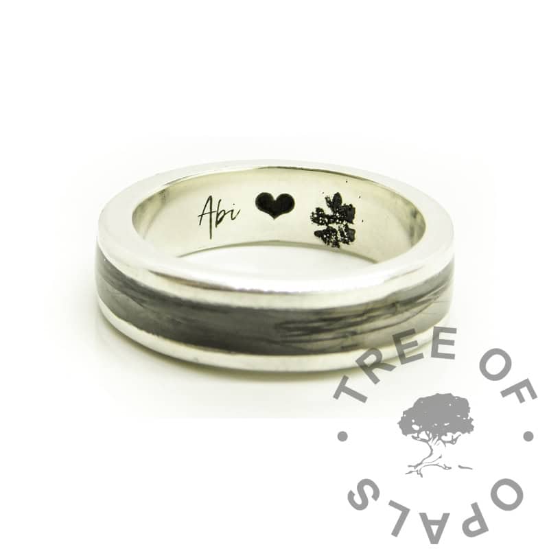 Cremation Ashes Channel Ring