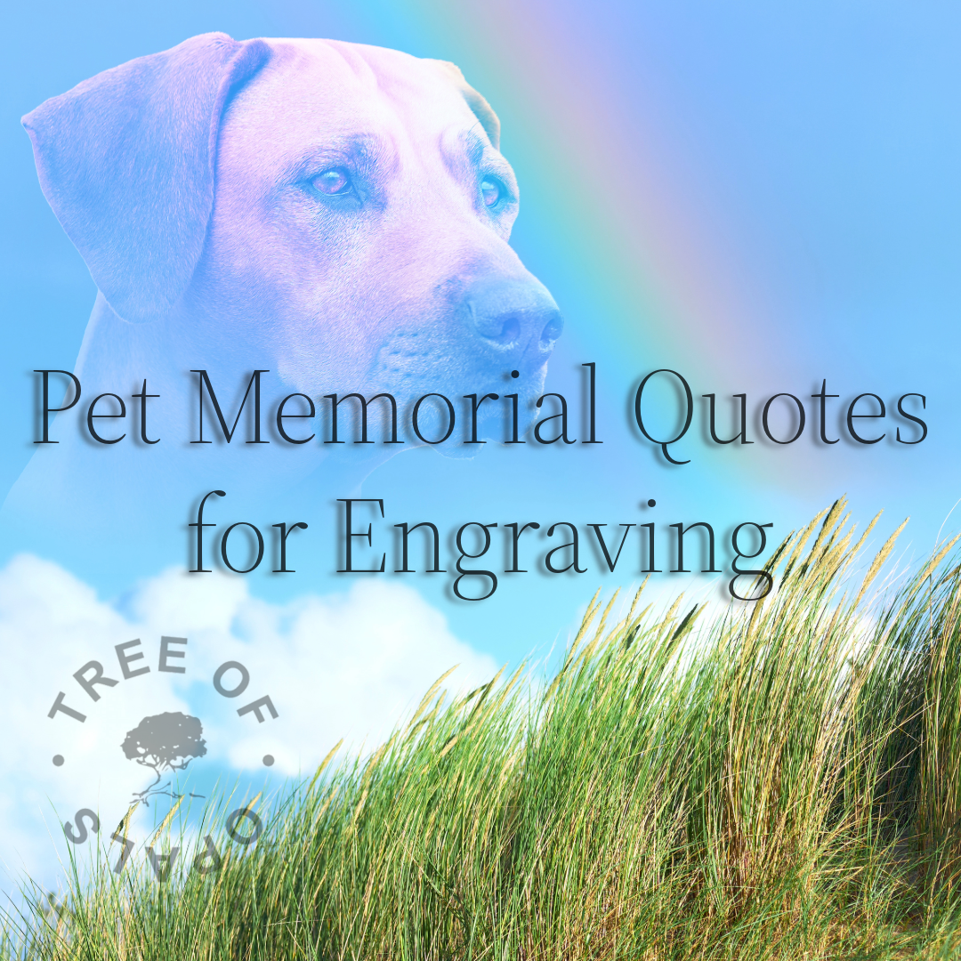 Pet Memorial Quotes for Engraving