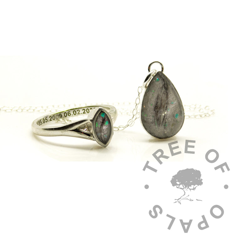 resin memorial jewellery