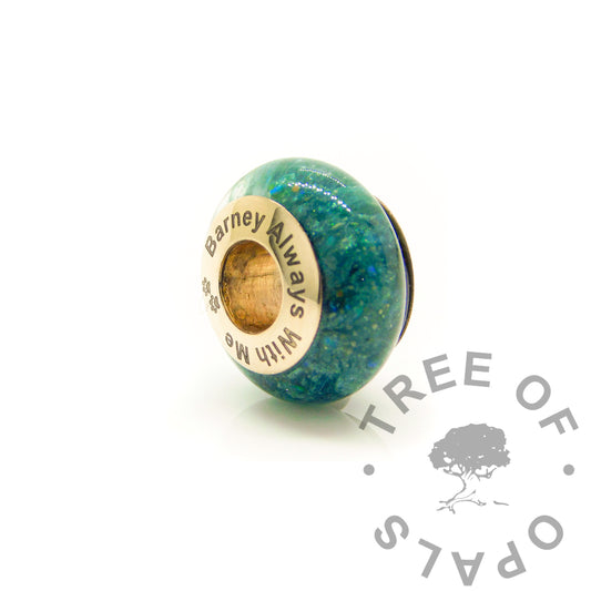 Gold Cremation Ashes Bead