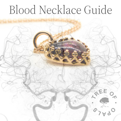 Solid Gold Blood Heart Necklace