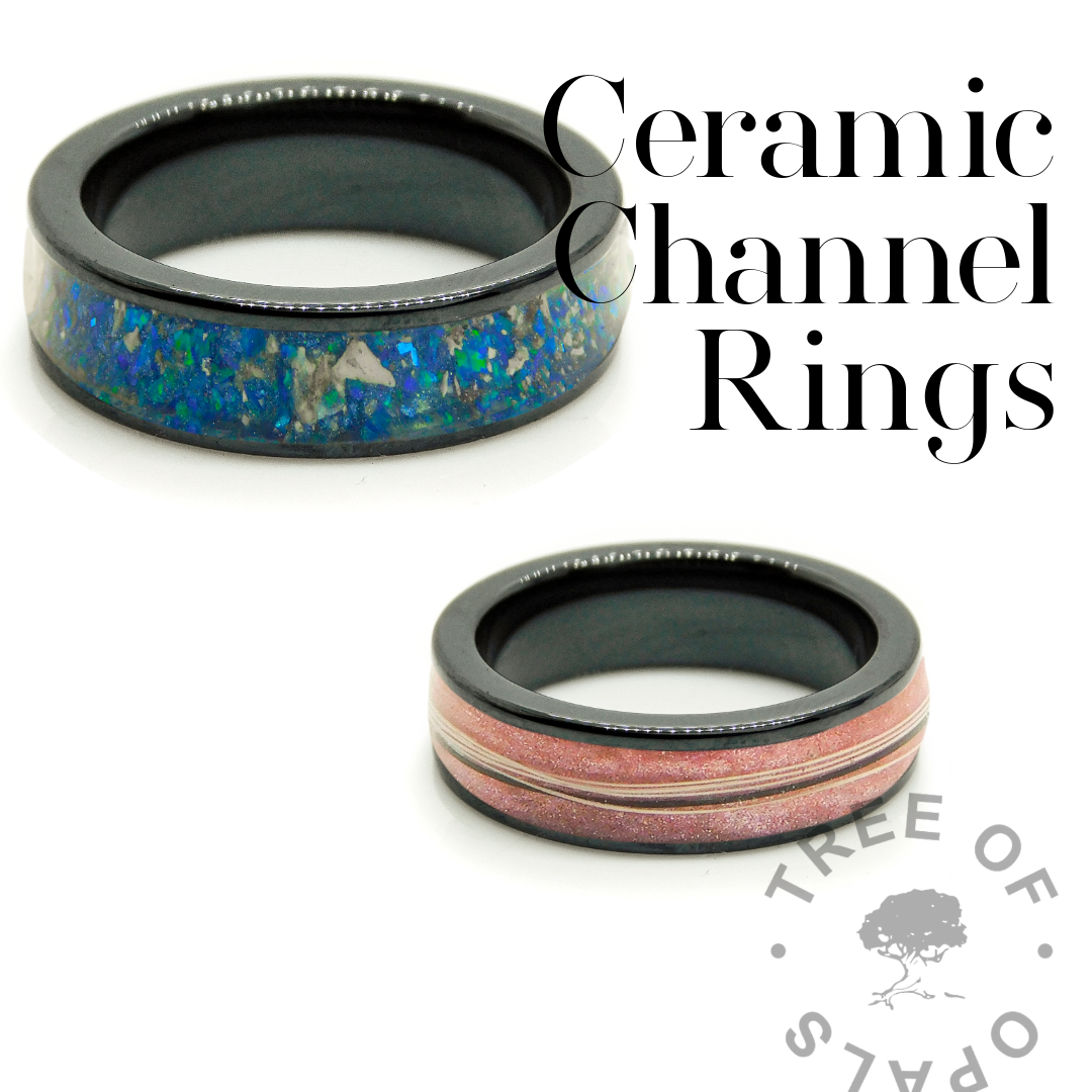 Black Ceramic Cord Ring