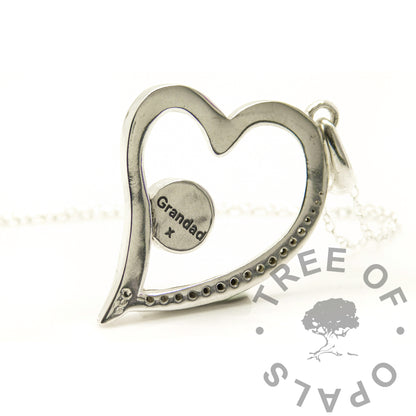 Crystal Heart Ash Necklace