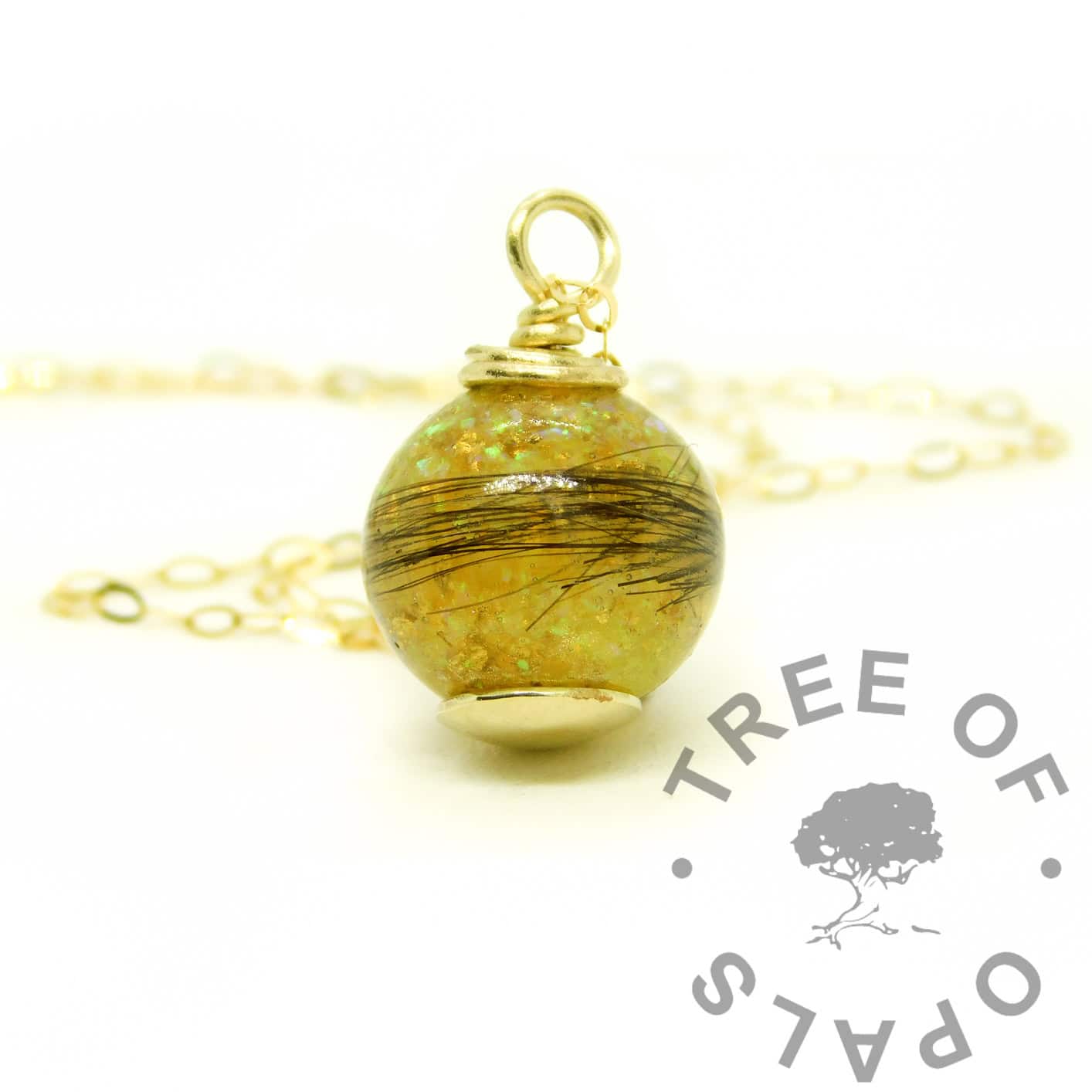 Gold Lock of Hair Orb