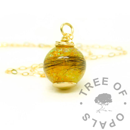 Gold Lock of Hair Orb