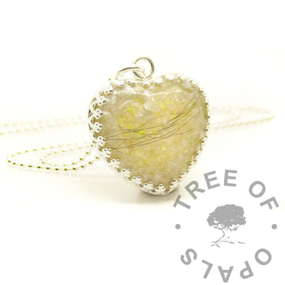 Crown Ashes Heart Necklace