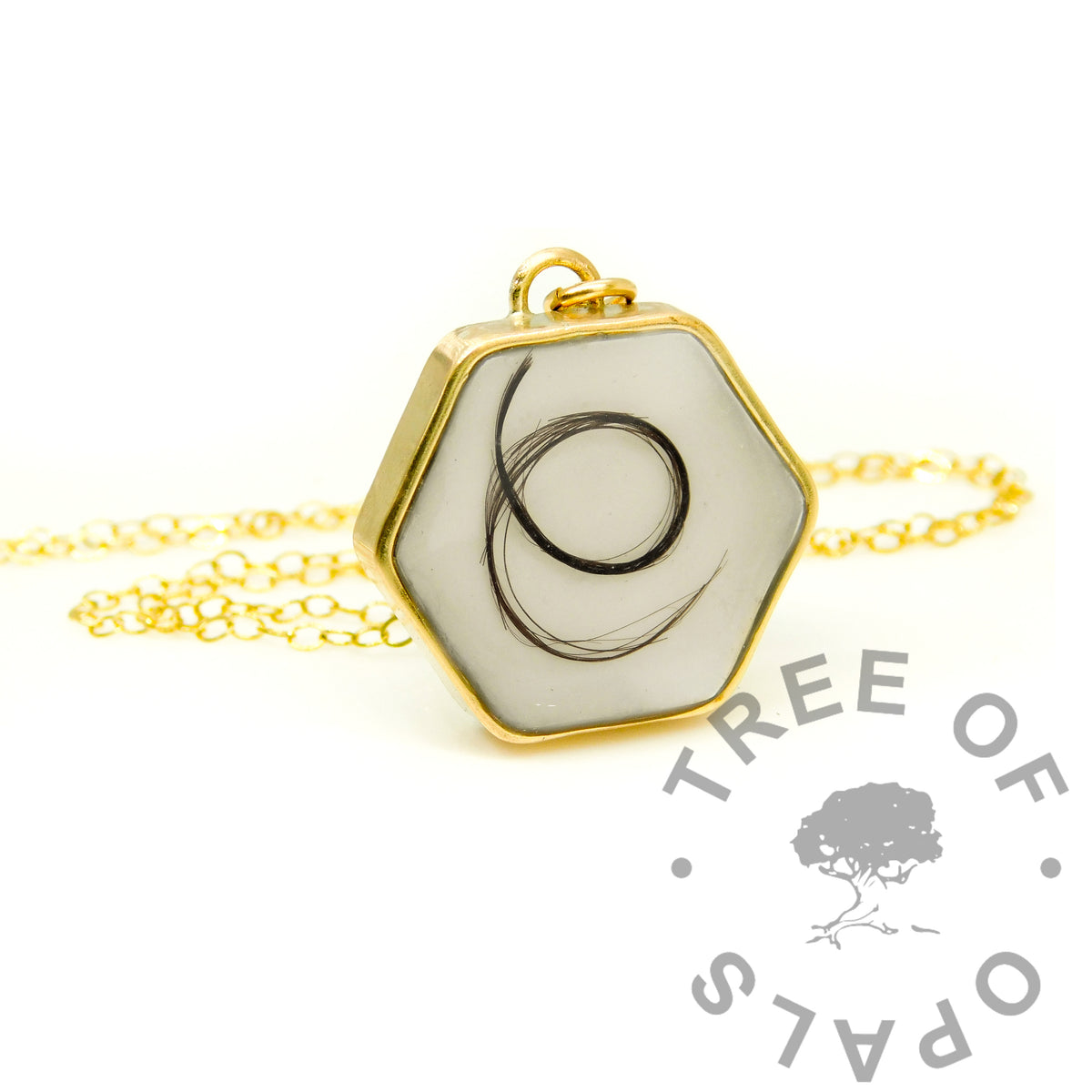 Gold Filled Hexagonal Necklace