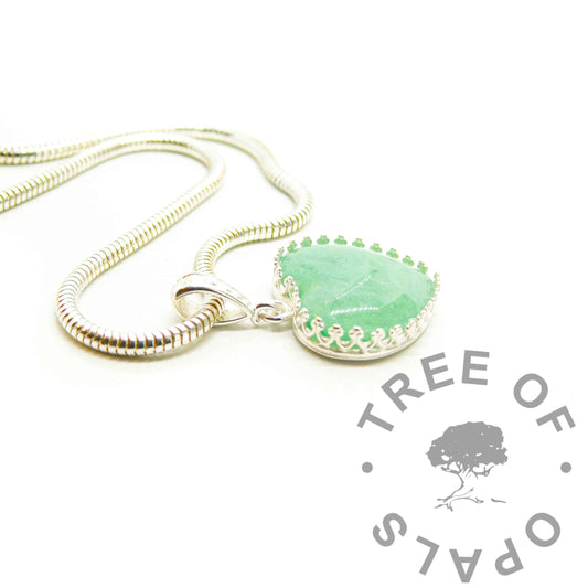 Crown Heart Breastmilk Necklace