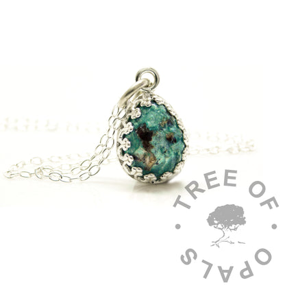 Crown Teardrop Necklace