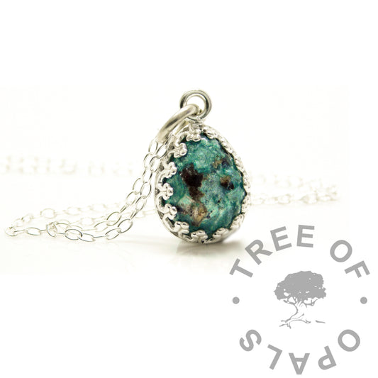 Crown Teardrop Necklace