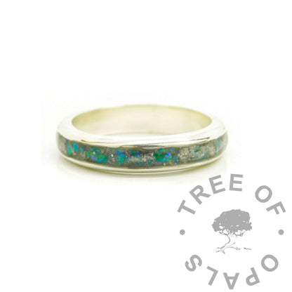 Gold Cremation Ashes Channel Ring