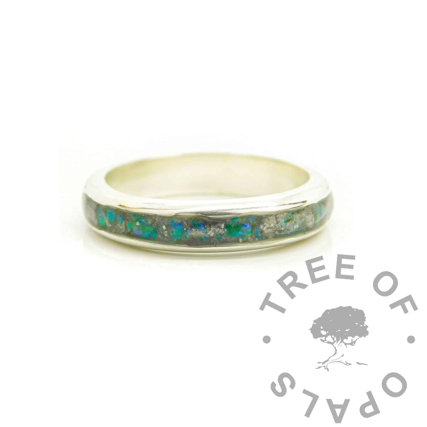 Cremation Ashes Channel Ring