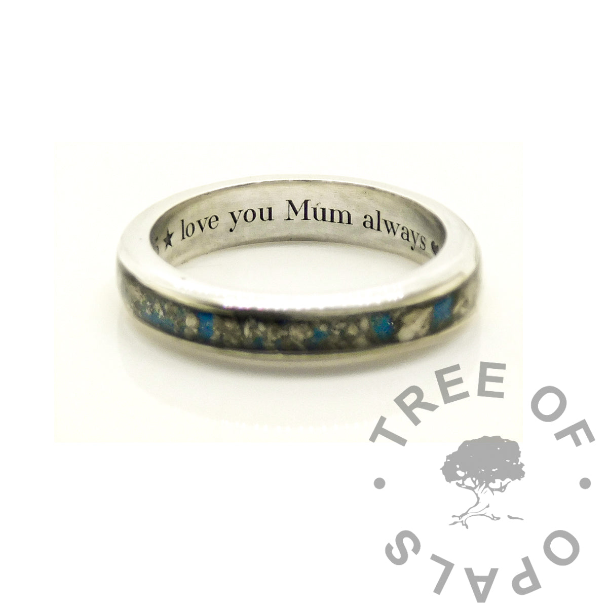 Cremation Ashes Channel Ring