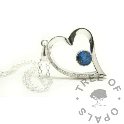 Crystal Heart Ash Necklace