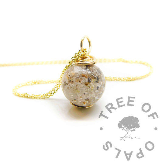 Solid Gold Orb Necklace