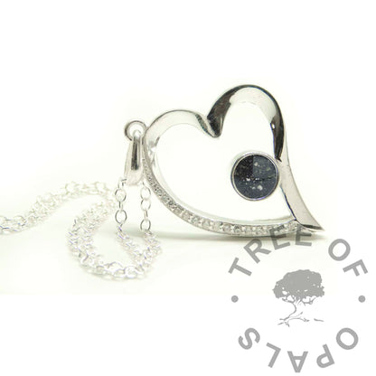 Crystal Heart Ash Necklace