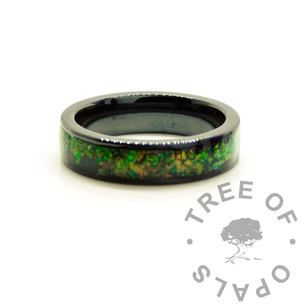 Black Ceramic Ashes Ring