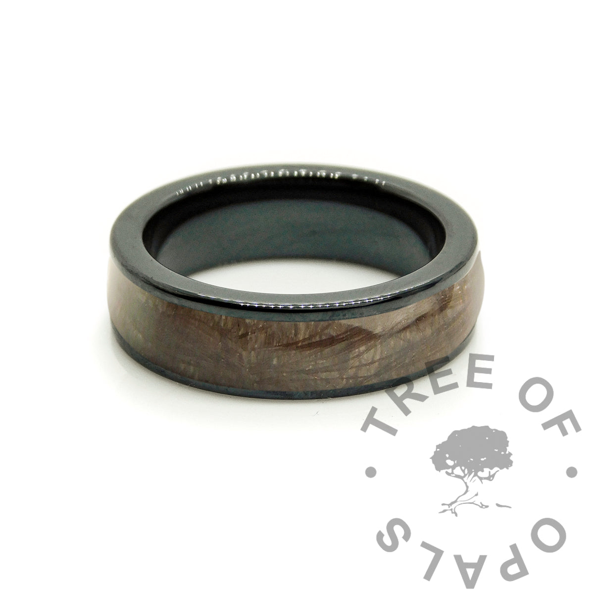 Black Ceramic Ashes Ring