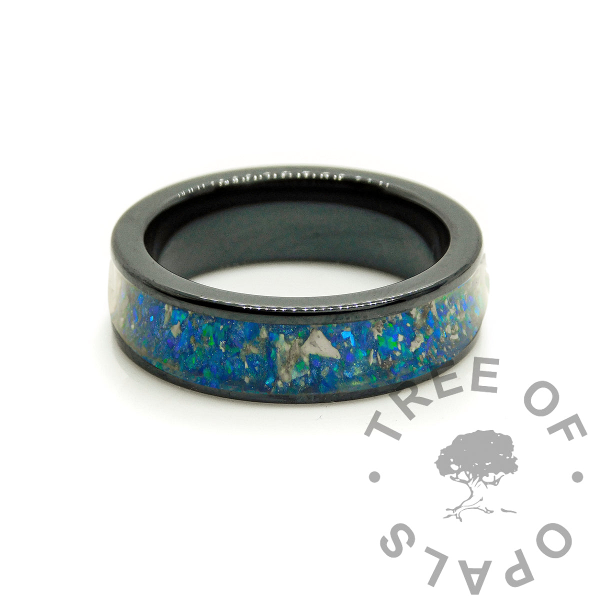 Black Ceramic Ashes Ring