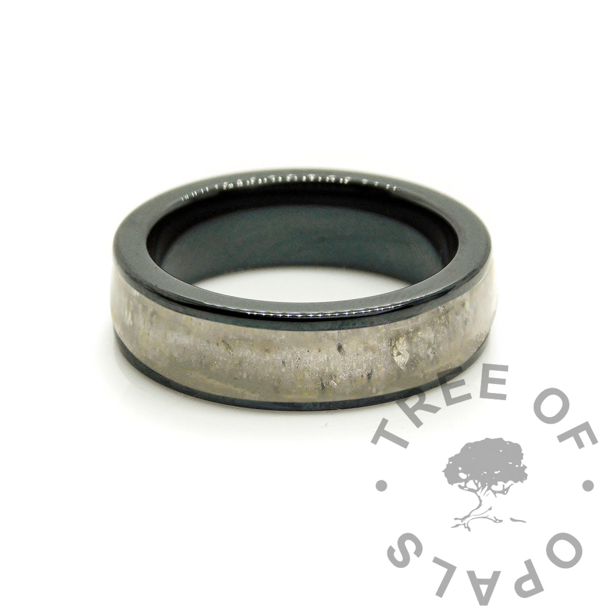 Black Ceramic Ashes Ring