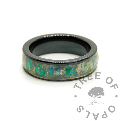 Black Ceramic Ashes Ring