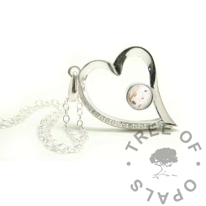 Crystal Heart Hair Necklace