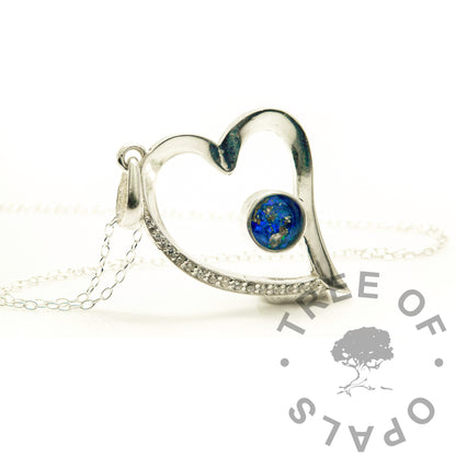 Crystal Heart Ash Necklace