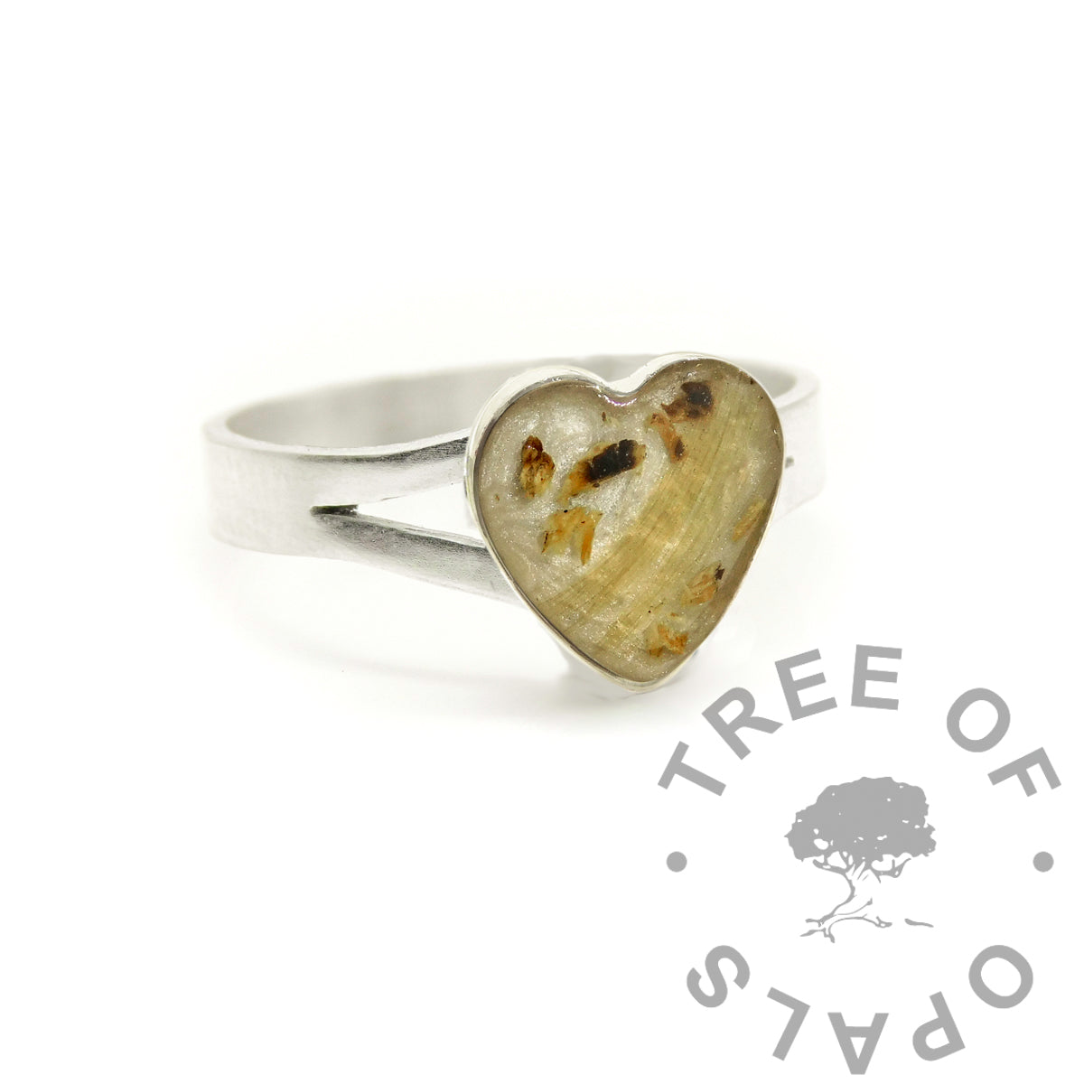 Lock of Hair Heart Ring