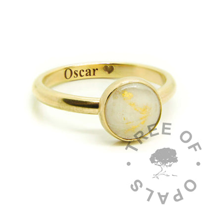 Solid Gold Breastmilk Ring