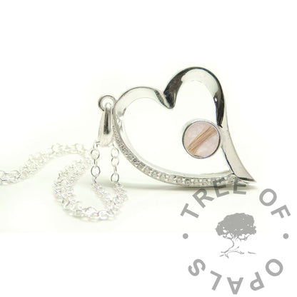 Crystal Heart Hair Necklace