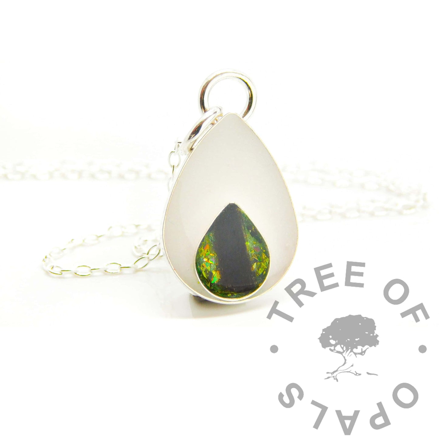 Engravable Teardrop Breastmilk Necklace