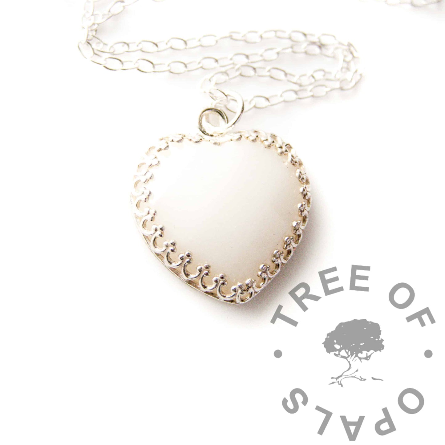Crown Heart Breastmilk Necklace