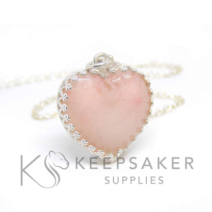 Crown Heart Breastmilk Necklace