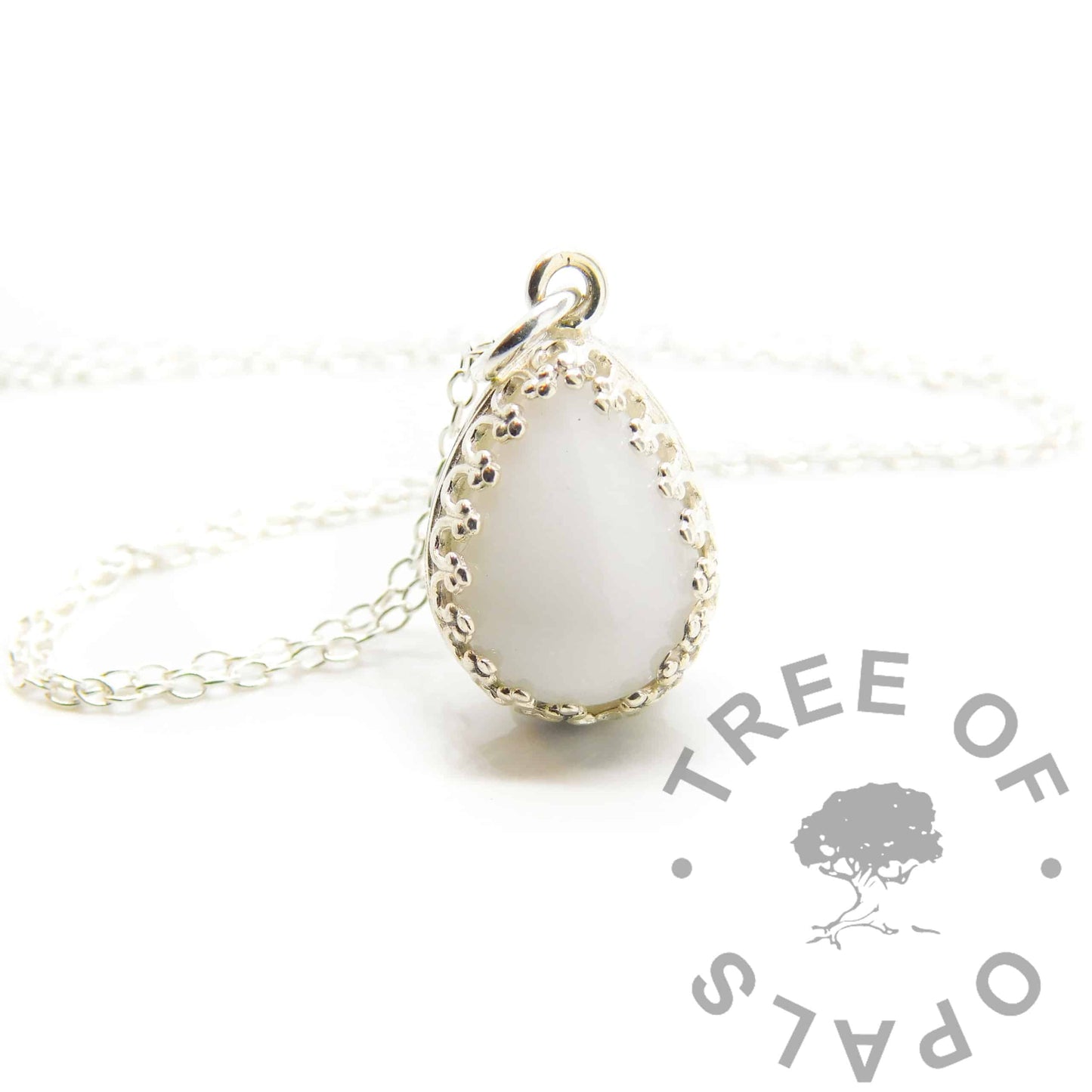 Breastmilk Crown Teardrop Necklace