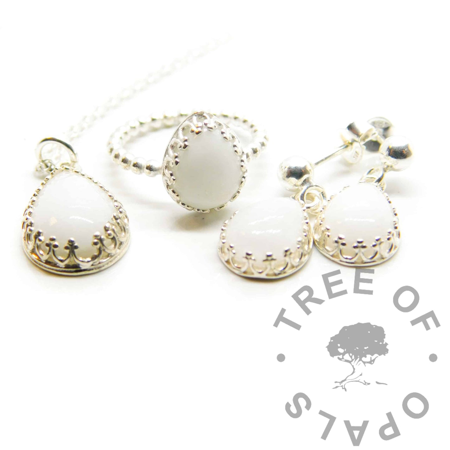 Breastmilk Crown Teardrop Necklace