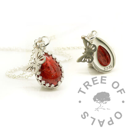 Crown Hair Teardrop Necklace