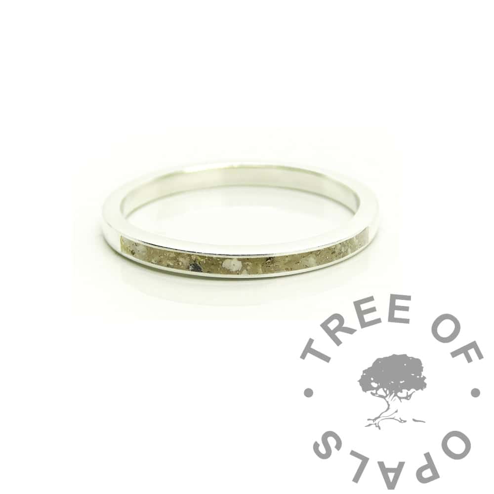 Cremation Ashes Channel Ring