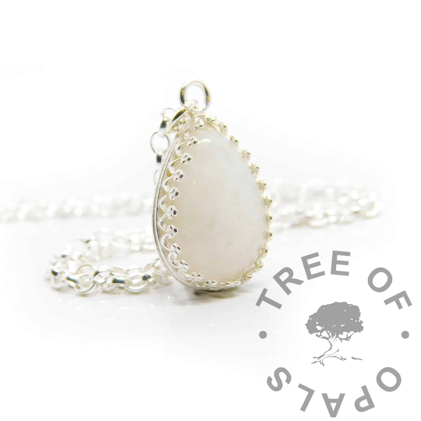 Breastmilk Crown Teardrop Necklace