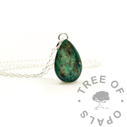 Engravable Cord Teardrop Necklace