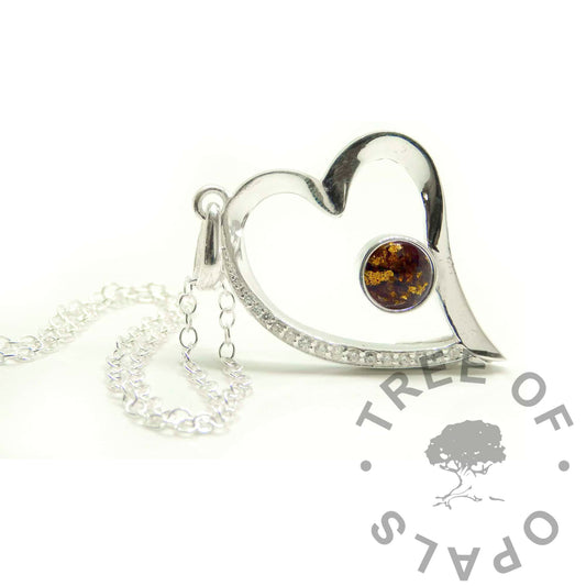 Crystal Heart Cord Necklace