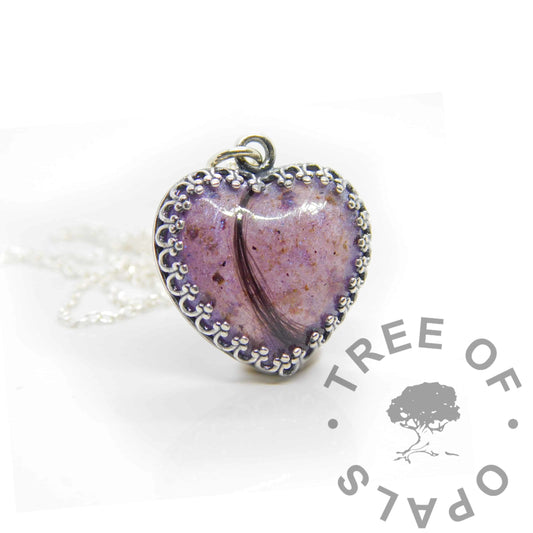 Crown Heart Cord Necklace