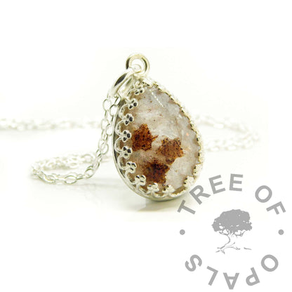 Cord Crown Teardrop Necklace